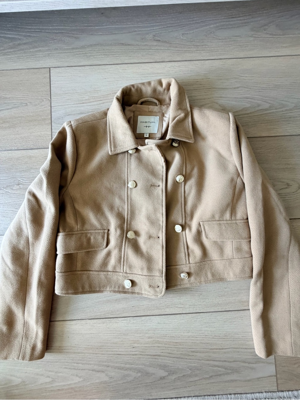 Habitual Cropped Style Jacket in Camel